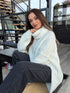 ELYNDI extended wool sweater - white